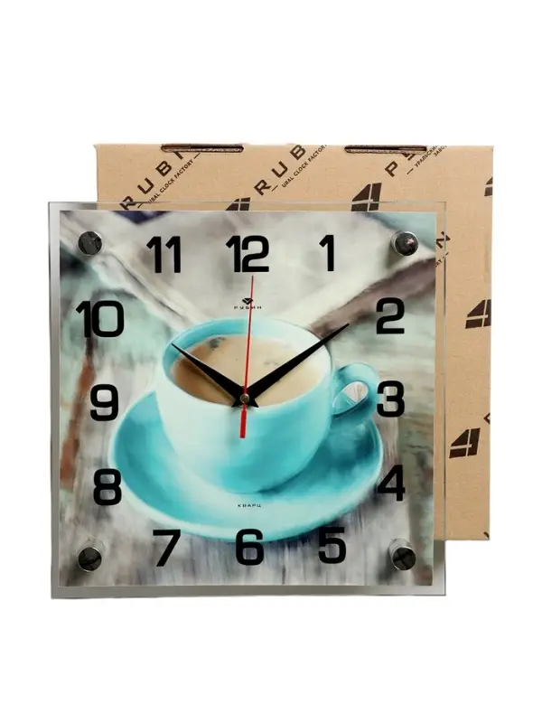 Часы настенные: Кухня, &laquo;Чашечка кофе&raquo;, бесшумные, 25&times;25 см