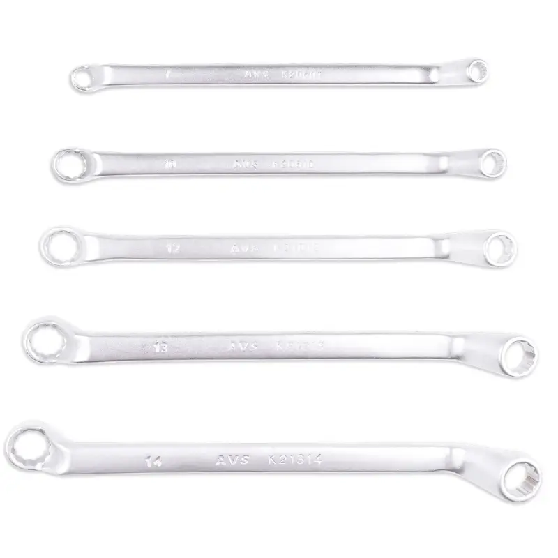 Набор ключей гаечных накидных изогнутых в сумке (6-24 мм) (9 предметов) AVS K2N9M