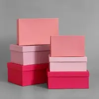 Набор подарочных коробок 6 в 1 &laquo;Нежность&raquo;, розовые оттенки, 30.5&times;20&times;13 см - 19&times;13&times;8 см