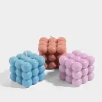 Свеча &laquo;Шарики 3 слоя&raquo;, 6&times;6&times;6 см, соевый воск, МИКС
