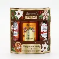 URAL LAB Арома Саунд Набор гель для душа, крем для рук и бальзам для губ, печенье