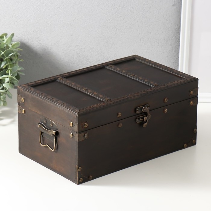 Шкатулка сундук дерево  Шкатулка сундук дерево "Нестор" 30х18х14 см