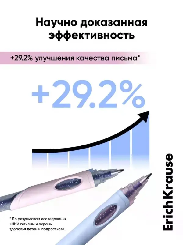 Набор гелевых ручек со стираемыми чернилами ErichKrause ErgoLine Milky, 2 штуки, узел 0.5 мм, синяя