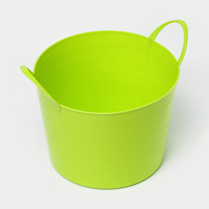 Корзина для белья мягкая, 17 л, 33×33×24,5 см, цвет ярко-зелёный Корзина для белья мягкая, 17 л, 33×33×24,5 см, цвет ярко-зелёный