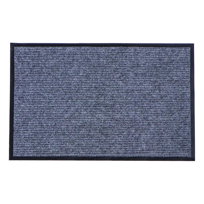 Коврик придверный влаговпитывающий, ребристый, «Стандарт», 60×90 см, цвет серый Коврик придверный влаговпитывающий, ребристый, «Стандарт», 60×90 см, цвет серый
