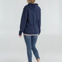 Толстовка с капюшоном унисекс Hoodie, синий меланж, размер XS