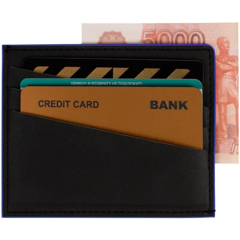 Картхолдер Multimo, черный с синим Картхолдер Multimo, черный с синим