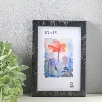 Фоторамка для фото 10х15 см, FIX, мдф, (пластик экран) чёрный