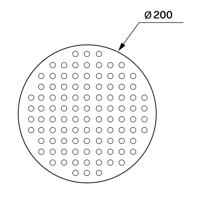 Лейка стационарная ZEIN Z0201, круглая, d=20 см, 1 режим, полированная нержавеющая сталь