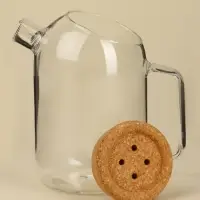 Чайник SL-Home &laquo;Эко&raquo;, 1 л, 18&times;11&times;17.5, с пробковой крышкой, стекло, прозрачный