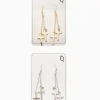 Серьги висячие &laquo;Шелест&raquo;, крестики, цвет МИКС, 8.5 см