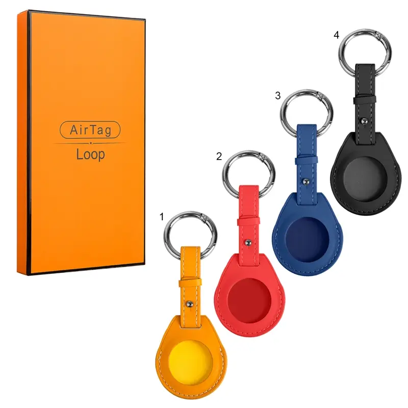 Чехол Airtag кожаный с кольцом Чехол Airtag кожаный с кольцом