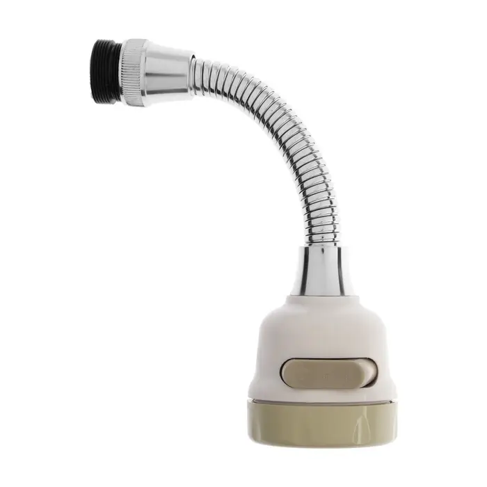 Аэратор ZEIN, с регулировкой потока, на гибком шланге,190 мм, 3 режима, пластик, белый