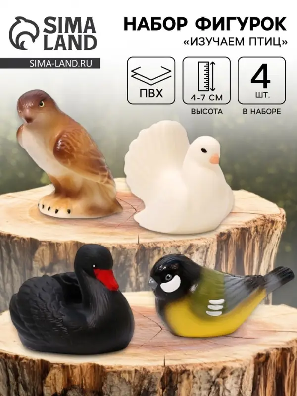Фигурки &laquo;Изучаем птиц. Коллекция 2&raquo;, набор 4 шт.