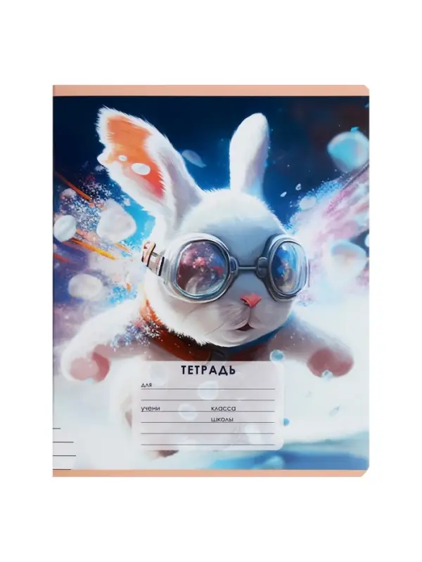 Комплект тетрадей из 10 штук, 12 листов в линию Calligrata "Пушистые друзья", обложка мелованный картон, блок офсет, 5 видов по 2 штуки