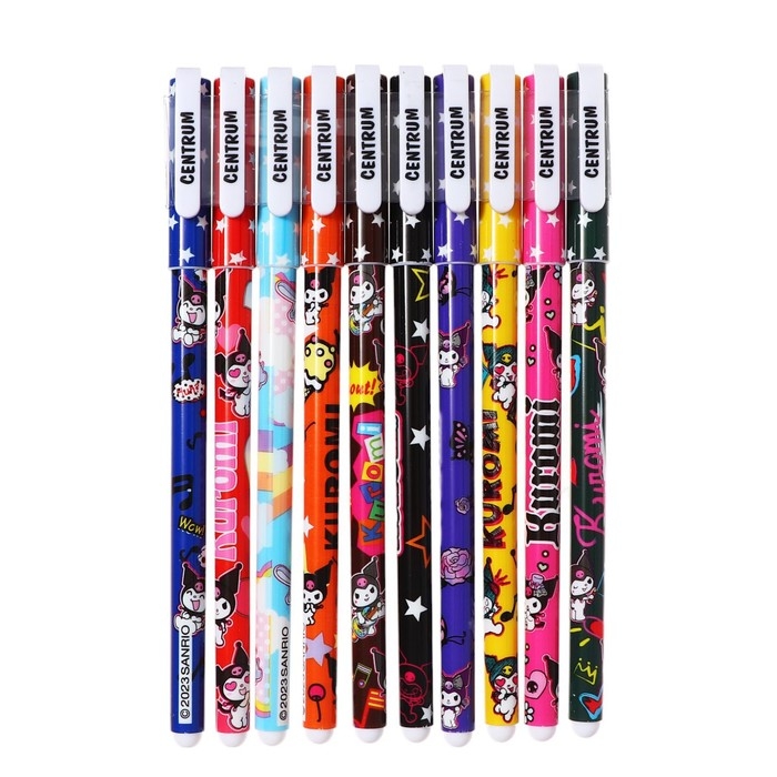 Набор ручек шариковых Kuromi, 10 цветов, 0,7 мм, ПВХ – упаковка с европодвесом Набор ручек шариковых Kuromi, 10 цветов, 0,7 мм, ПВХ – упаковка с европодвесом