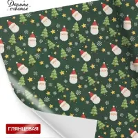 Упаковочная бумага &laquo;Зимушка&raquo;, 70&times;100 см, глянец, 1 лист
