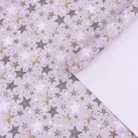 Бумага упаковочная белый крафт, 1 лист &laquo;Звезды&raquo;, 70 &times; 100 см