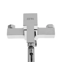 Смеситель для ванны ZEIN Z3845, однорычажный, излив 30 см, душевой набор, лейка 5 реж, хром