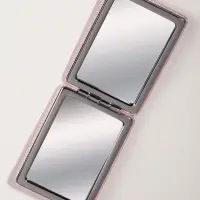 Зеркало складное &laquo;Блеск&raquo;, 6.3&times;8.7&times;1.8 см, цвет розовый