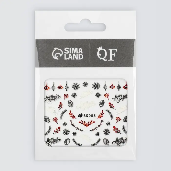 Наклейки для ногтей «Новый год», объёмные, фольгированные, разноцветные Наклейки для ногтей «Новый год», объёмные, фольгированные, разноцветные