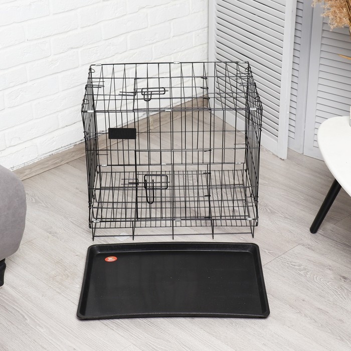 Клетка для собак 61 х 42 х 50 см, чёрная