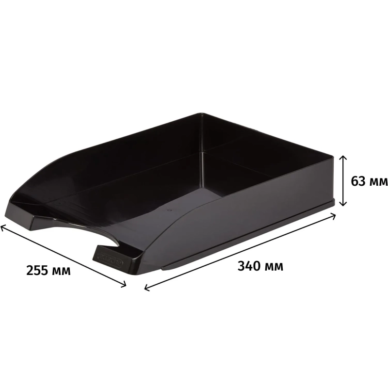 Лоток горизонтальный Attache Line черный 340х255х63мм