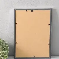 Фоторамка для фото 21х29,7 см (А4) "Oframe", пластик, серебро, (пластиковый экран)