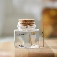 Баночка стеклянная для специй с пробковой крышкой Доляна «Парфе. Квадрат», 70 мл, 4,5×5,4 см Баночка стеклянная для специй с пробковой крышкой Доляна «Парфе. Квадрат», 70 мл, 4,5×5,4 см