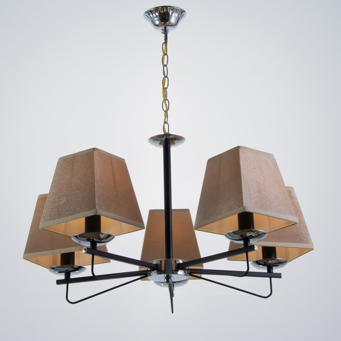 Люстра Люстра "Жозефина" 5хЕ14 40Вт чёрно-хромовый 58х58х34 см BayerLux