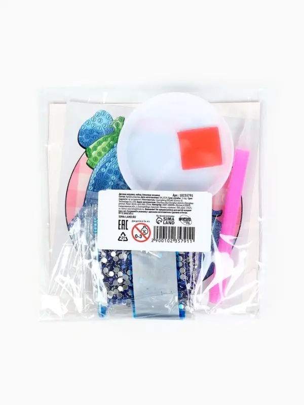 Алмазная мозаика наклейка для детей &laquo;Модная девчуля&raquo;, 9&times;9 см, набор для творчества