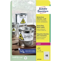 Этикетки самоклеящиеся  L4778-20, 45,7x21,2 см, полиэстер, бел,960ш, 20л/уп