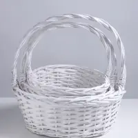 Набор корзин плетёных 3 шт., 40&times;15&times;38/35&times;13&times;33/28&times;12&times;29 см, ива