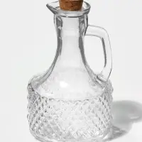 Бутылка для соусов и масла Доляна &laquo;Парфе&raquo;, 180 мл, 9.5&times;14 см, с пробковой крышкой, стекло, прозрачная