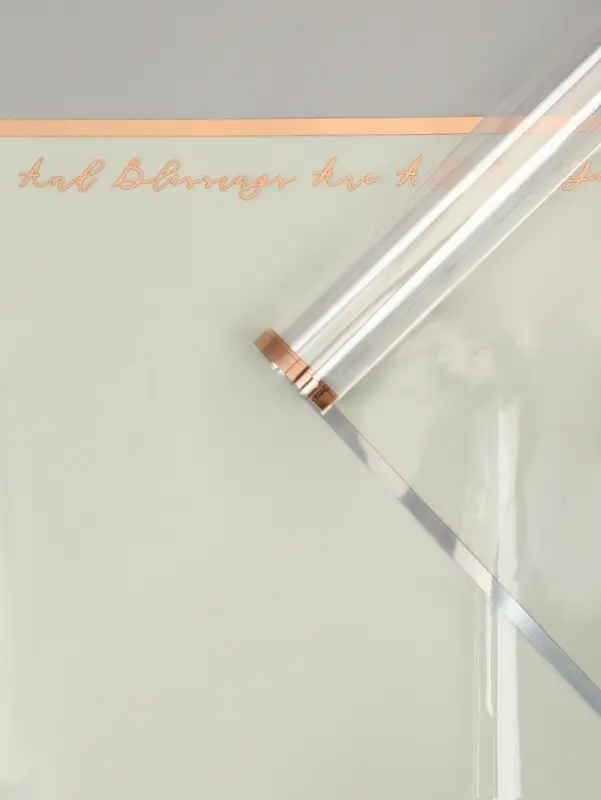 Плёнка для цветов &laquo;Полоса с окном&raquo;, светло-зелёная с золотым, 57&times;57&plusmn;2 см