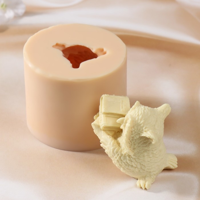 Молд силиконовый Молд силиконовый "Сова с книгами" Силикон 8х7х8,5 см