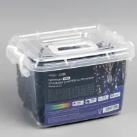 Гирлянда &laquo;Клип-лайт&raquo; 5 нитей по 20 м, IP44, УМС, тёмная нить, 665 LED, свечение мульти, 24 В