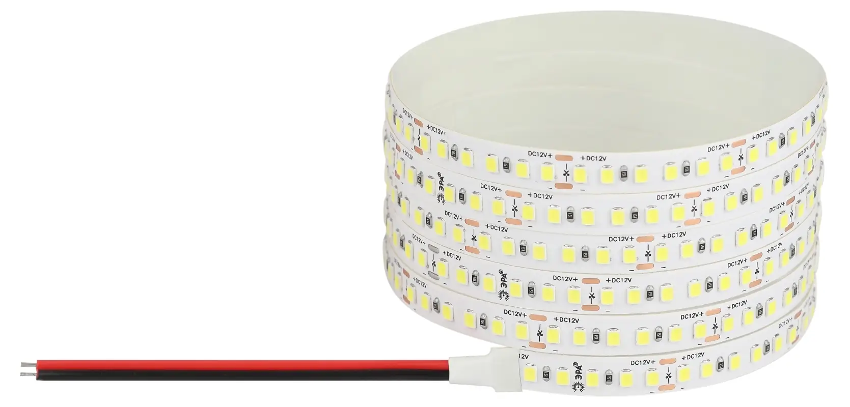 Лента светодиодная 14,4Вт/м 12В 6500К IP20 180LED/м LS2835-14,4-180-12-6500K-IP20-1 year-5m