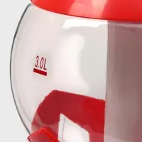 Башня пивная &laquo;Шар&raquo;, колба 3 л, ёмкость для льда, подсветка, пластик, красная