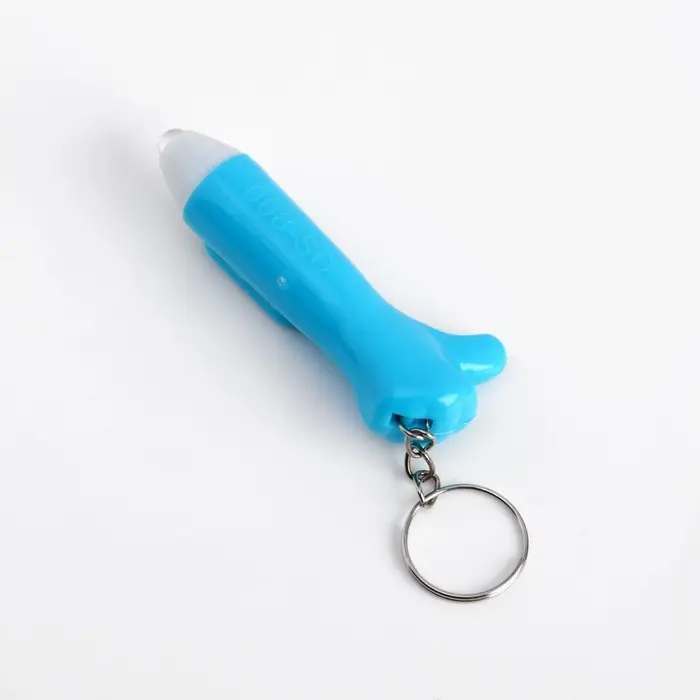 Фонарик брелок для ключей на кольце «Лайк», 3×AG3, МИКС