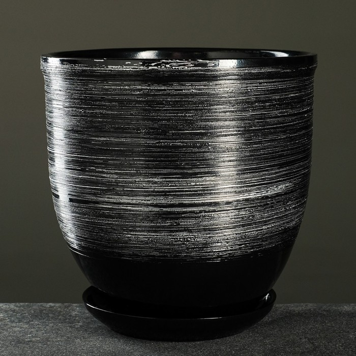 Горшок цветочный  Горшок цветочный "Космос" с поддоном 5л