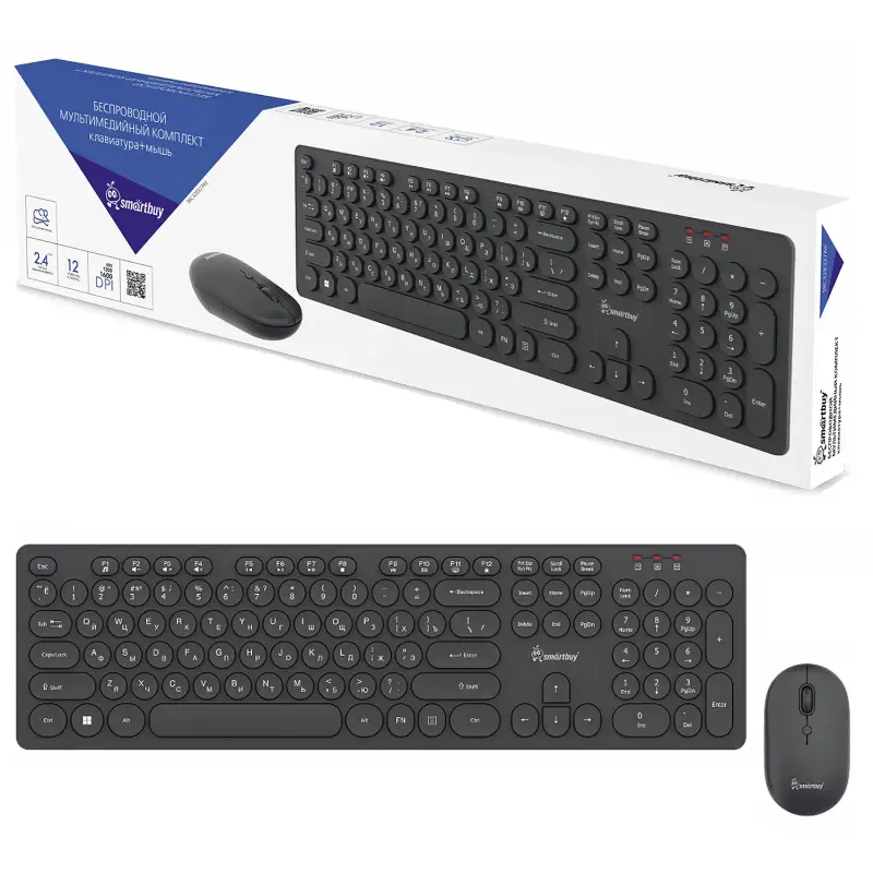 Комплект клавиатура+мышь мультимедийный Smartbuy ONE 328327AG черный (SBC-328327AG-K) /20 Комплект клавиатура+мышь мультимедийный Smartbuy ONE 328327AG черный (SBC-328327AG-K) /20
