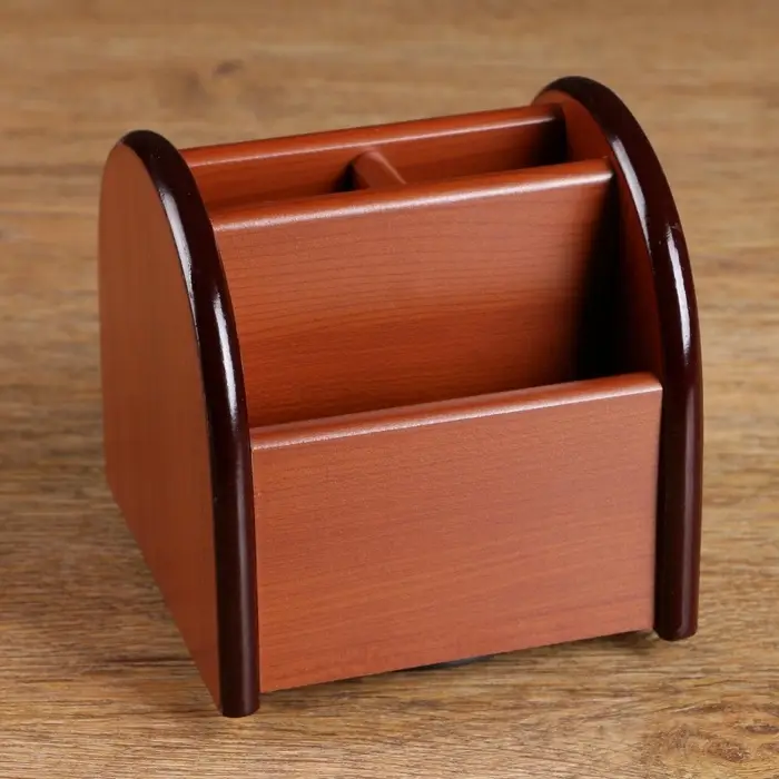 Органайзер 4 секции, на вращающейся подставке, под бук, 12&times;12&times;12 см