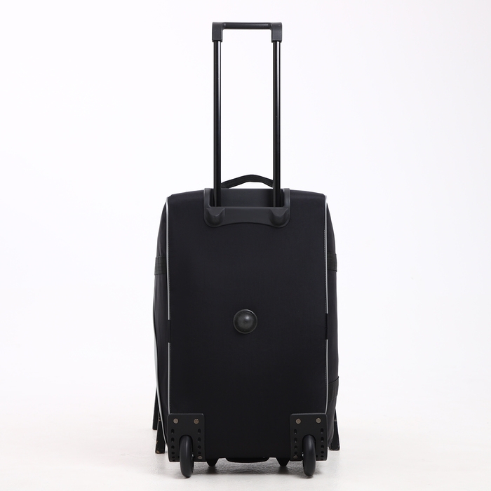 Сумка дорожная на колёсах, отдел на молнии, длинный ремень, цвет чёрный/серый Сумка дорожная на колёсах, отдел на молнии, длинный ремень, цвет чёрный/серый