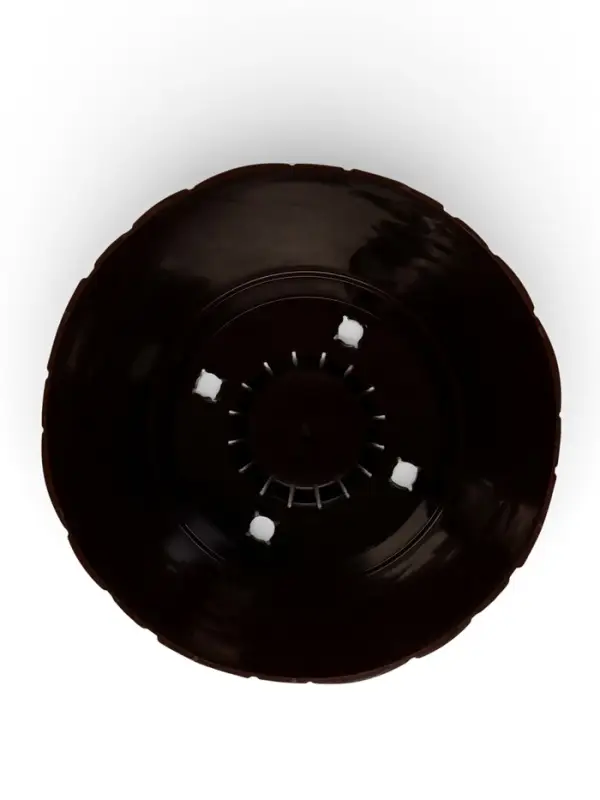 Горшок для цветов с поддоном &laquo;Камешки&raquo;, 5 л, пластик, шоколадный