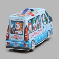 Подарочная коробка новогодняя &laquo;Автобус для снеговиков&raquo; 143&times;270&times;100, для сладких подарков
