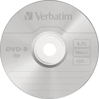 Носители информации DVD-R Verbatim 4.7Gb 16x bulk 10шт/уп (43729)