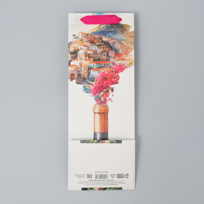 Пакет подарочный под бутылку, упаковка, Wonderful life, 36 х 13 х 10 см Пакет подарочный под бутылку, упаковка, Wonderful life, 36 х 13 х 10 см