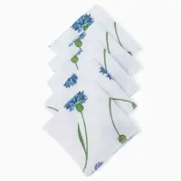 Набор платочков Крошка Я  Cornflowers (вид 2) 20*20 см-5 шт, муслин, 100 % хлопок