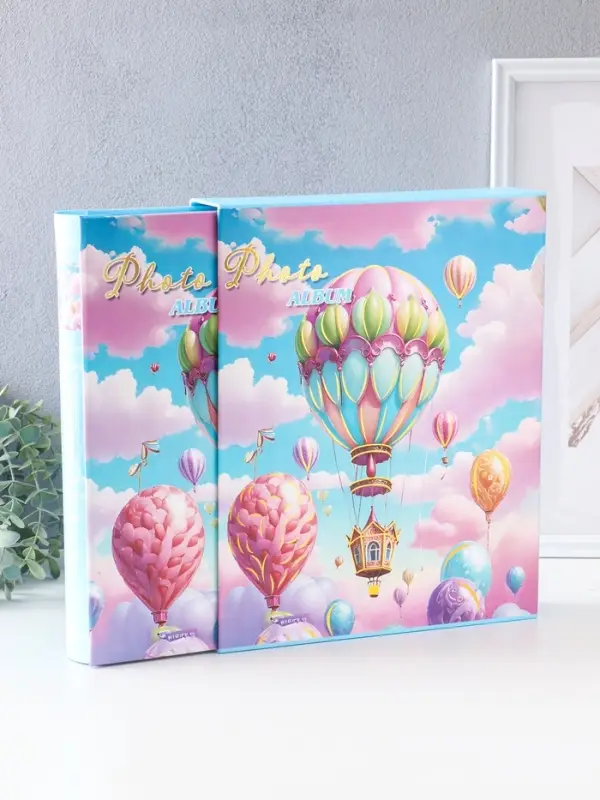 Фотоальбом на 400 фото 10х15 см Фотоальбом на 400 фото 10х15 см "Небесная ярмарка" в коробке тисн.золото 6х27,5х33,5 см